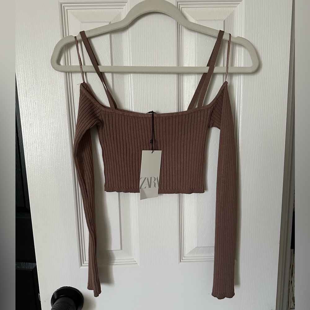 Zara Ribbed Crop Top - New!